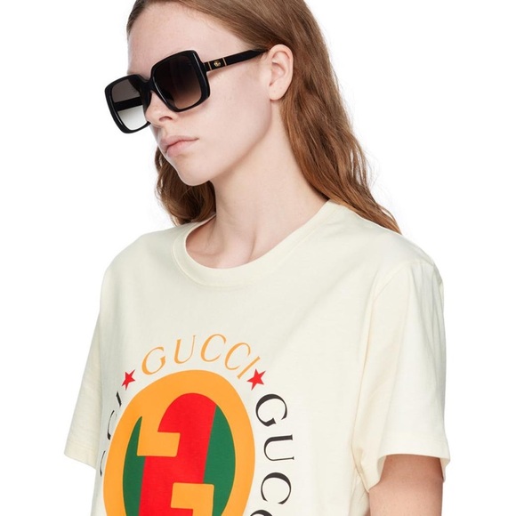 New - 💯Authentic Gucci Grey Gradient Square Ladies Sunglasses GG0632S 001 56 . - Picture 4 of 17